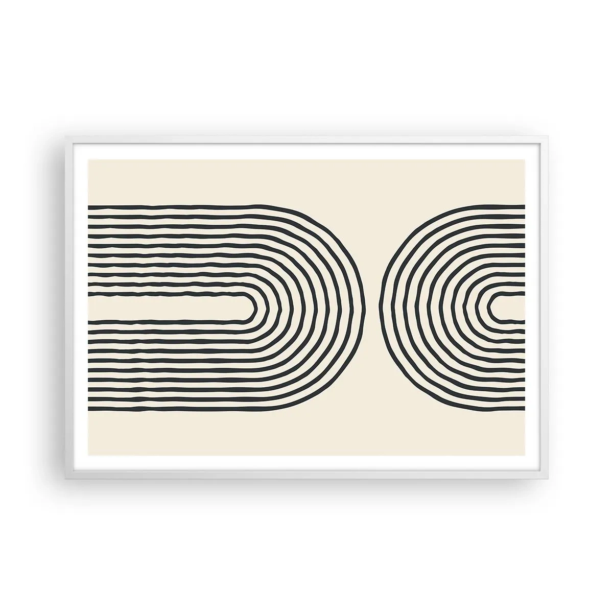 Poster in een witte lijst - In een ogenblik ... - 100x70 cm