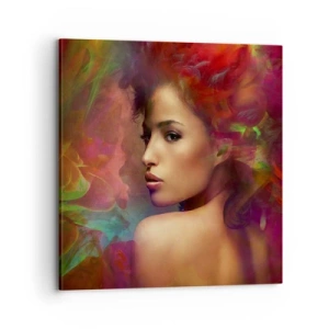 Schilderen op canvas - Mooier dan een regenboog, zo delicaat als een mist - 70x70 cm