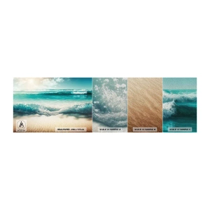 Fotobehang Monster Premium Sand - De vrede van de oceaan - Strand, Zee, Rand - 100x30 cm