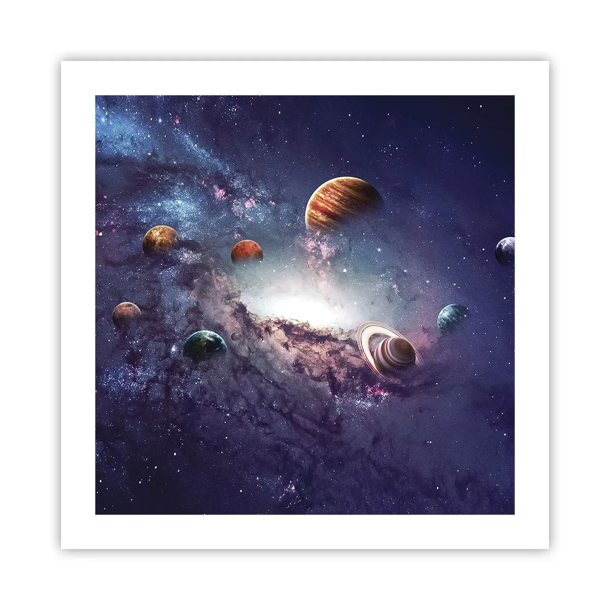 Poster - Zonne-dans systeem - 50x50 cm