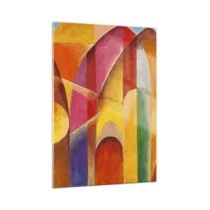 Schilderen op glas - Kathedraal van de zon - 50x70 cm