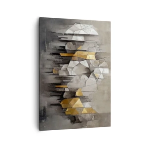 Schilderen op canvas - Compositie van ijs en licht - 50x70 cm