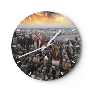 Wandklok - Klok - Het kloppend hart van onze tijd - 40x40 cm