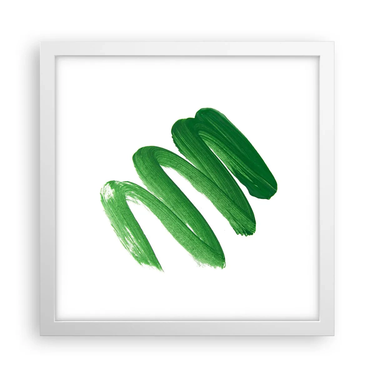 Poster in een witte lijst - Groene grap - 30x30 cm
