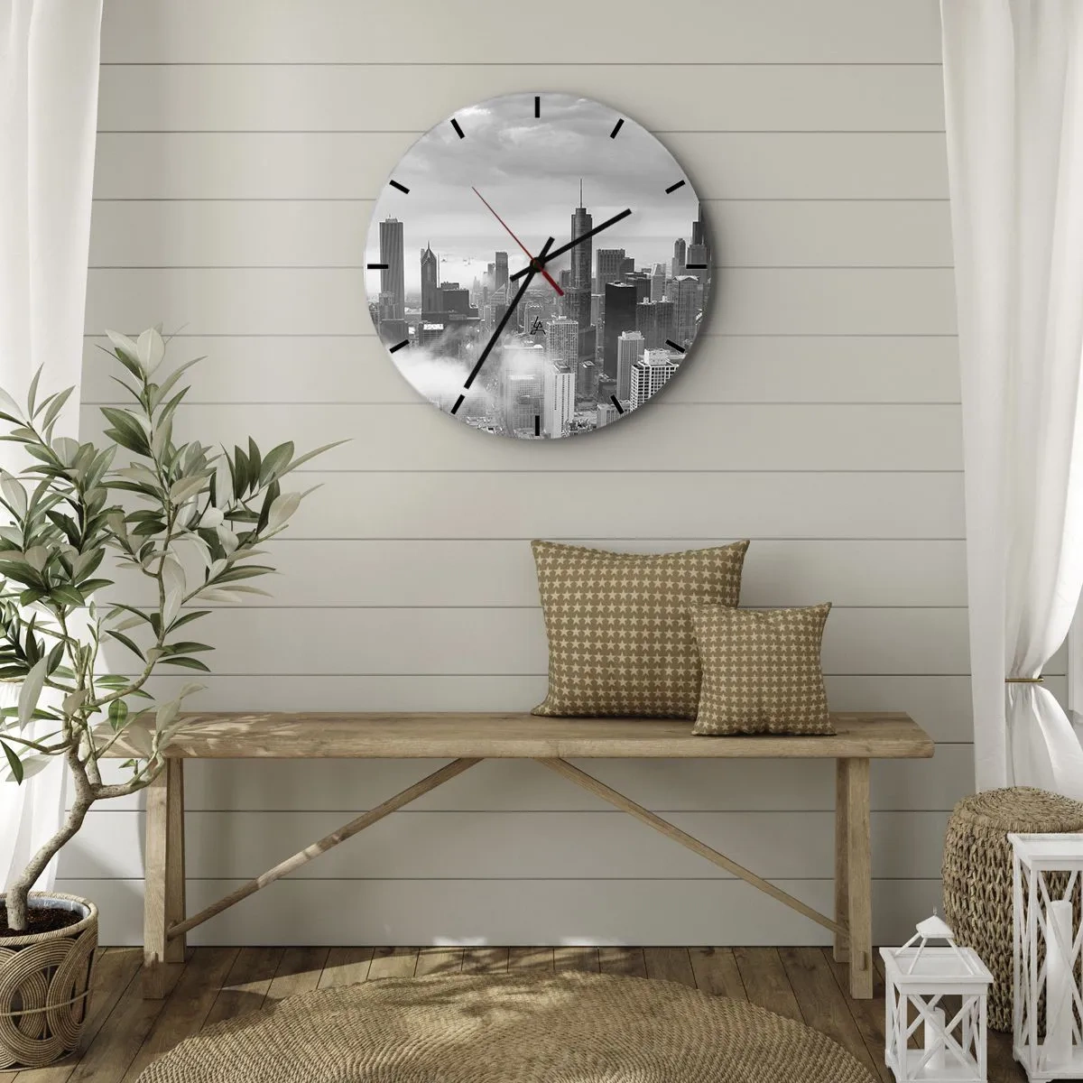 Wandklok - Klok - Amerikaans landschap - 40x40 cm