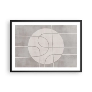 Poster in een zwarte lijst - Rond en rechtdoor - 70x50 cm
