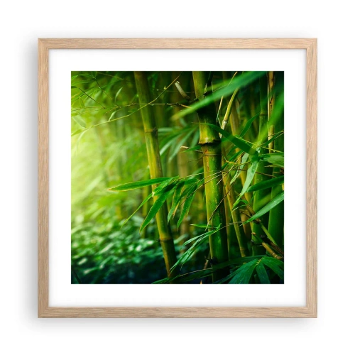 Een poster in een licht eiken lijst - Maak kennis met groen zelf - 40x40 cm