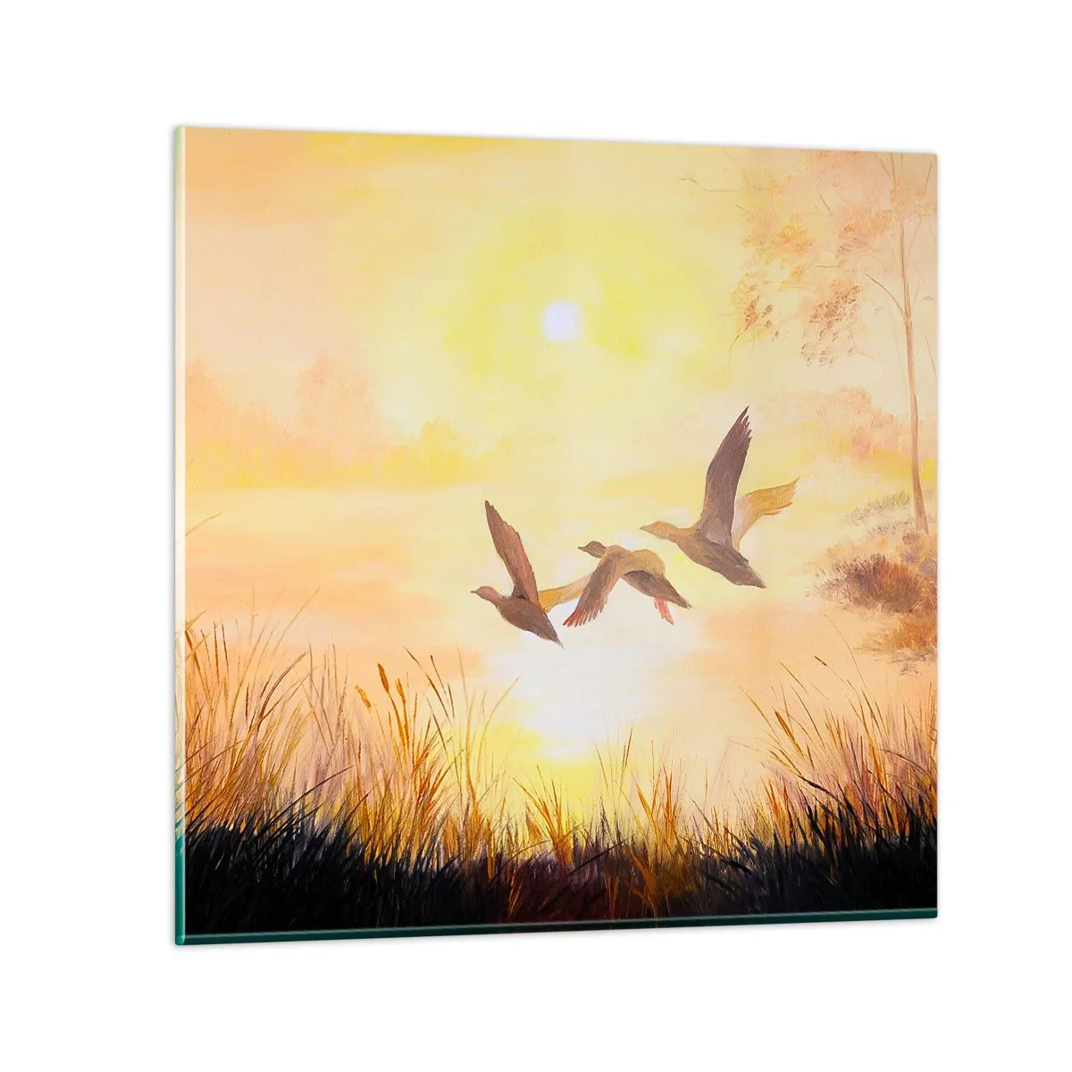 Schilderen op glas - Het begin van een lange reis - 40x40 cm