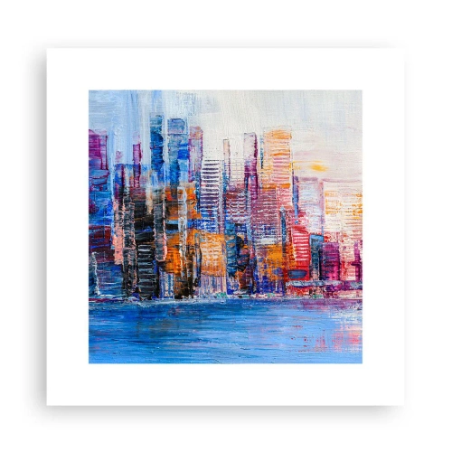 Poster - Een vrolijke metropool - 30x30 cm