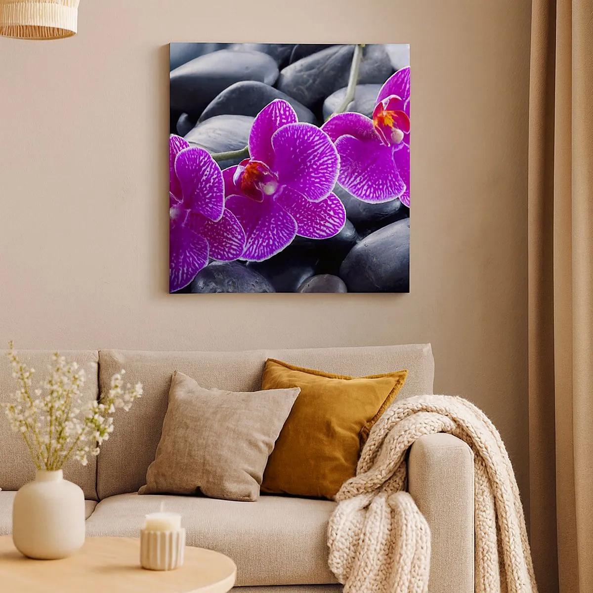 Schilderen op canvas - De stenen gloeiden van verrukking - 30x30 cm