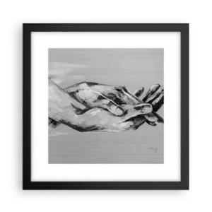 Poster in een zwarte lijst - Begin… - 30x30 cm