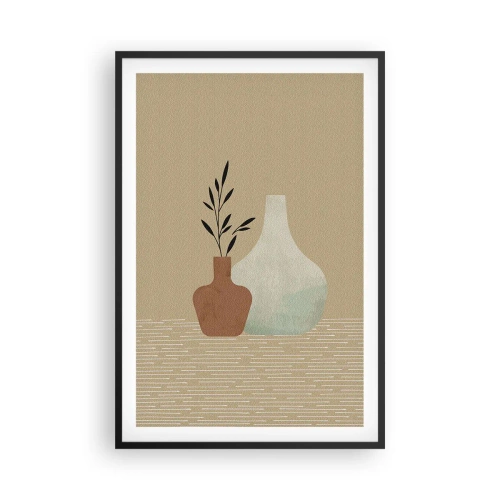 Poster in een zwarte lijst - De vaas en zijn idee - 61x91 cm