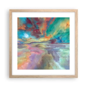 Een poster in een licht eiken lijst - Twee hemelen - 40x40 cm