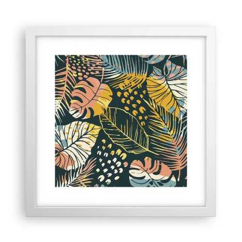 Poster in een witte lijst - Lommerrijke fantasie - 30x30 cm