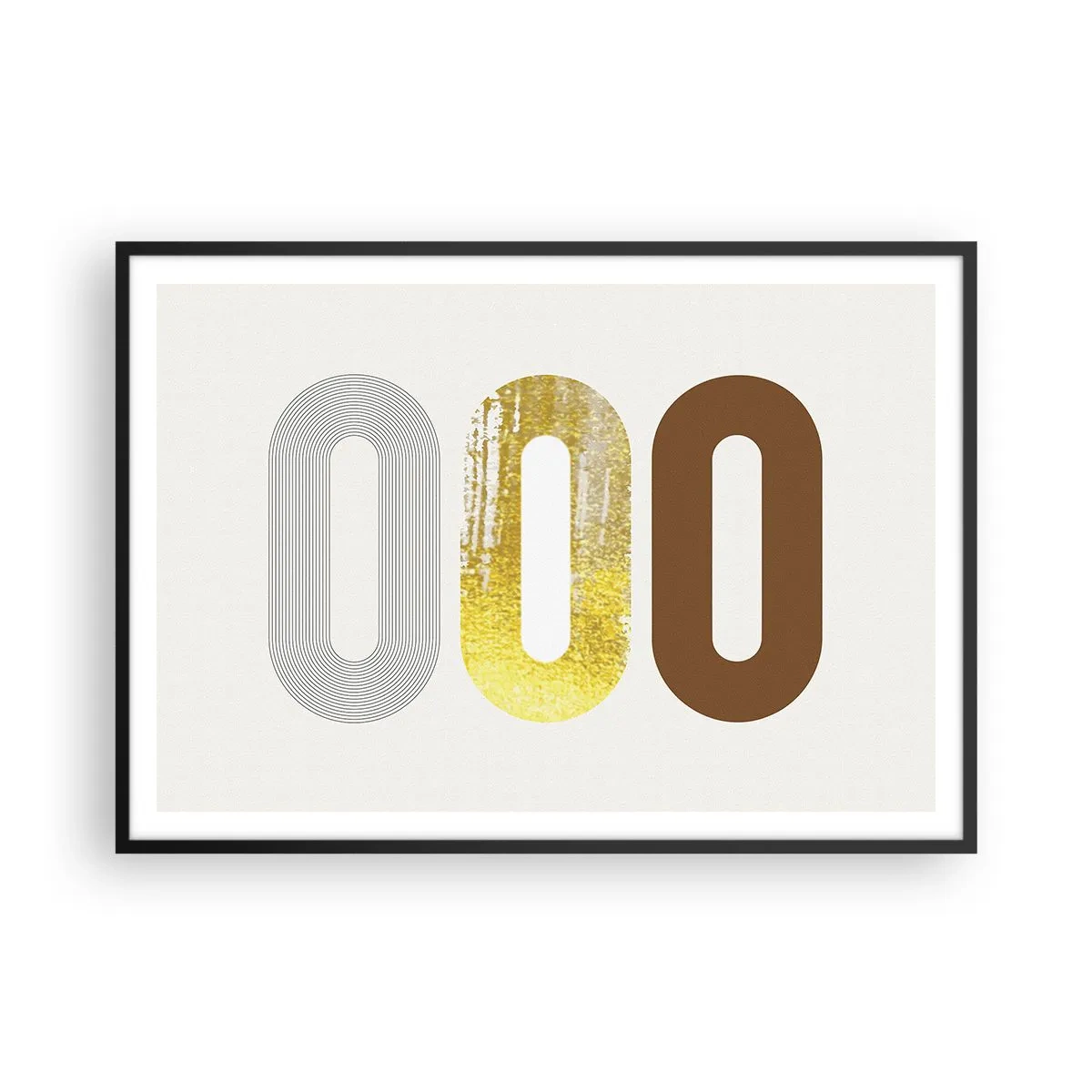 Poster in een zwarte lijst - Oooo! - 100x70 cm