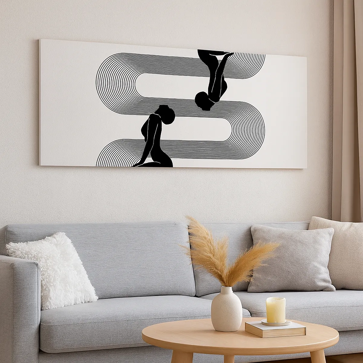 Schilderen op canvas - Sensuele symmetrie - 30x30 cm