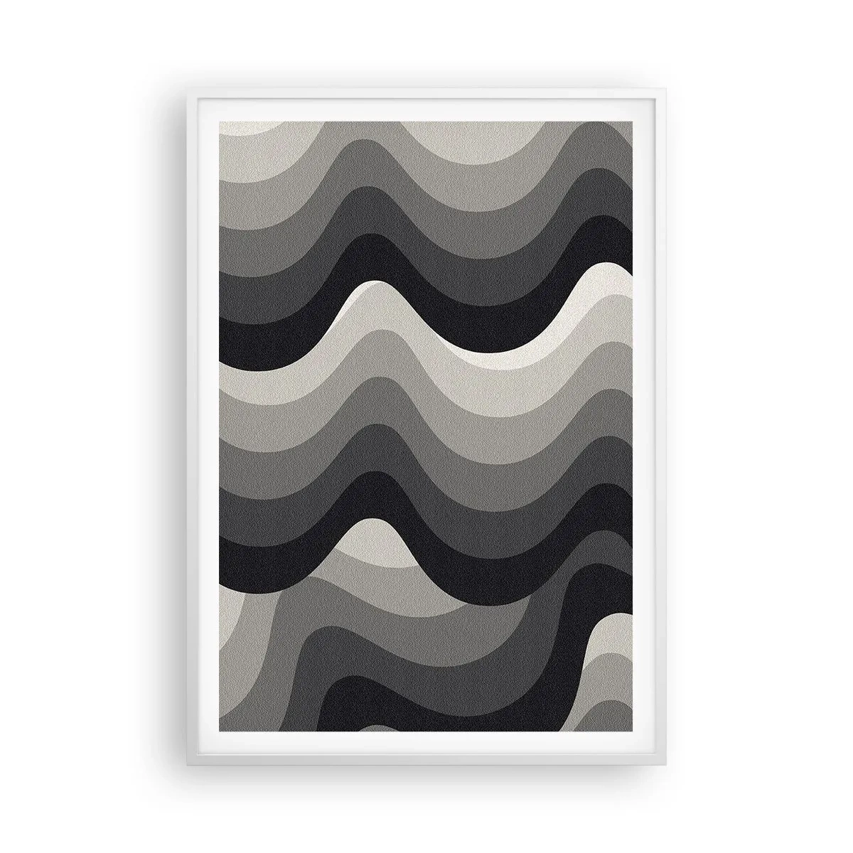 Poster in een witte lijst - Golf na golf - 70x100 cm