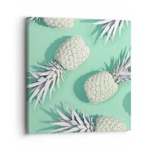 Schilderen op canvas - Het gaat goed met munt - 30x30 cm