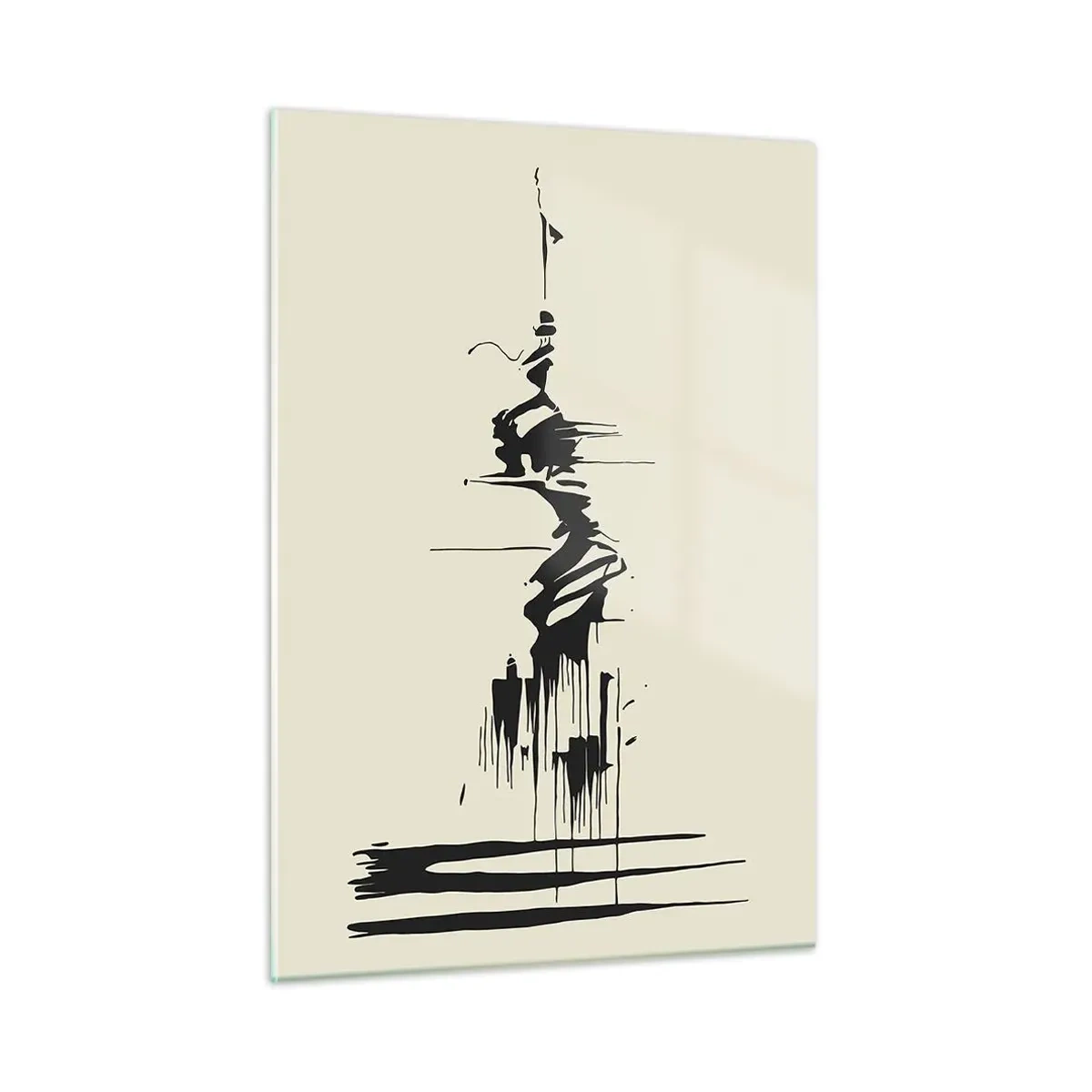 Schilderen op glas - Overhaaste abstractie - 50x70 cm
