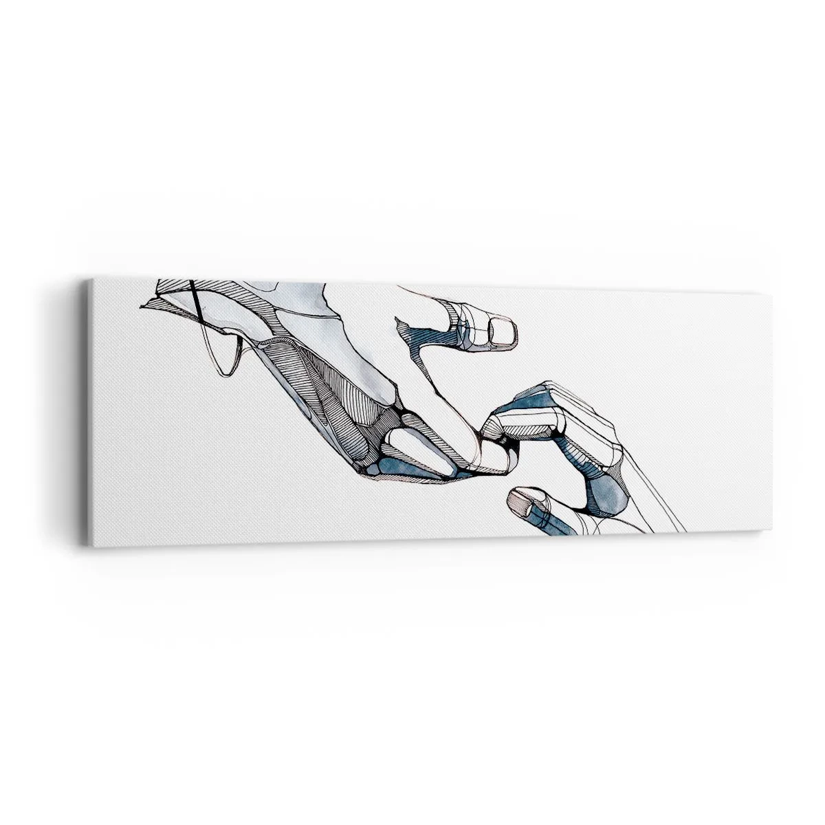 Schilderen op canvas - Een goed gebaar - 90x30 cm