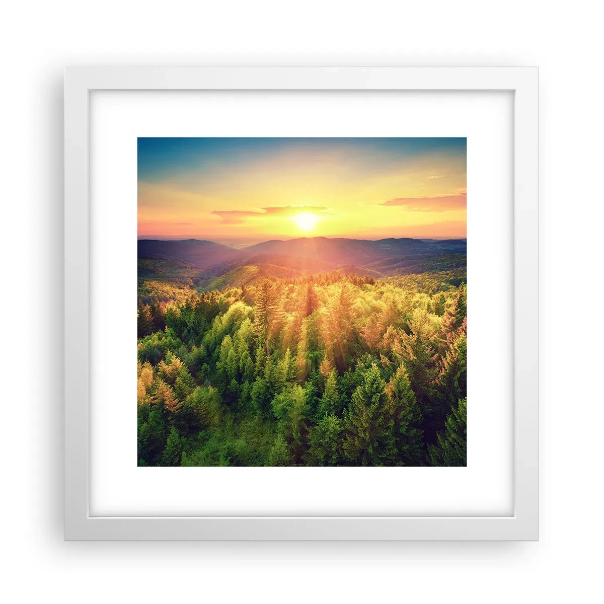 Poster in een witte lijst - Hoekpunten en topjes - 30x30 cm