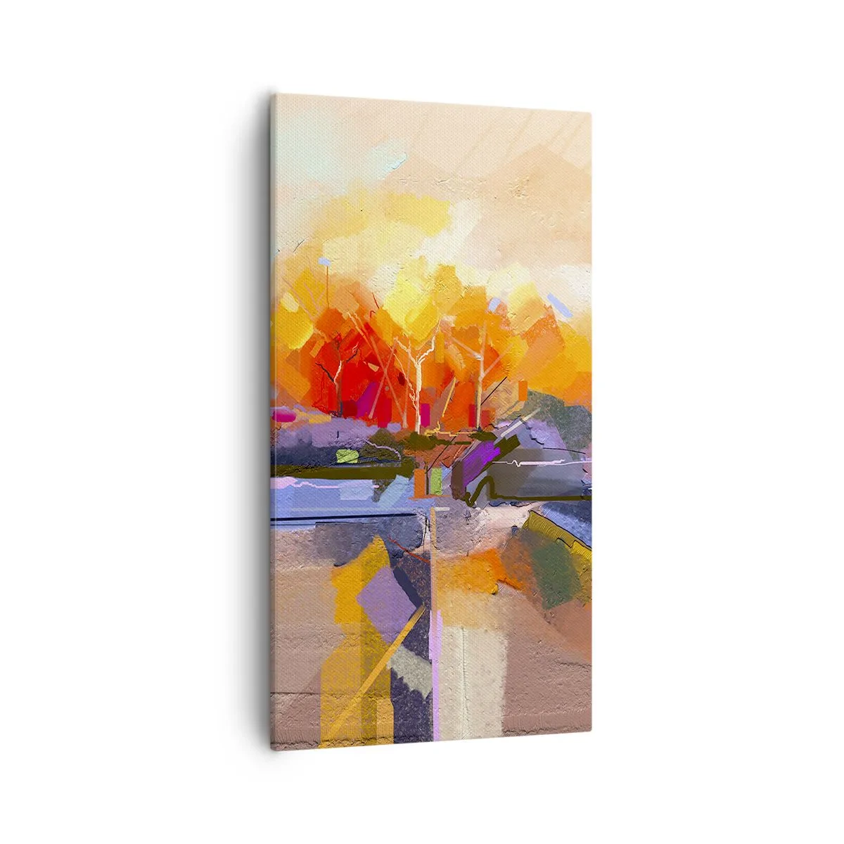 Schilderen op canvas - De herfst is geworden - 55x100 cm