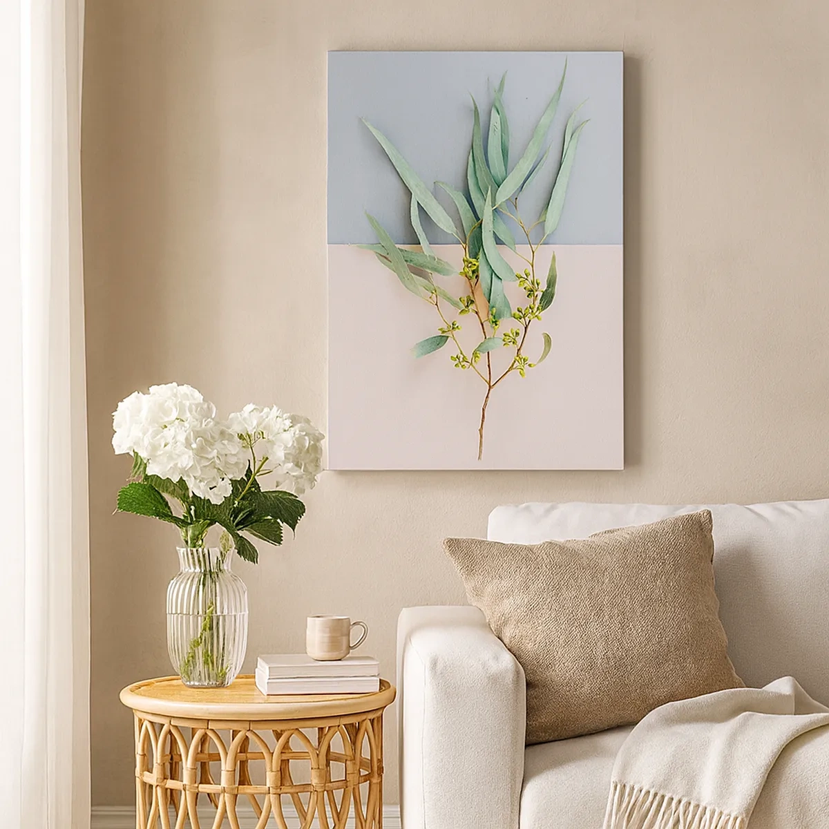 Schilderen op canvas - Subtiliteit in pastelkleuren - 50x70 cm