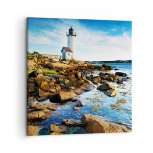 Schilderen op canvas - Kom blij terug, ik wacht - 60x60 cm