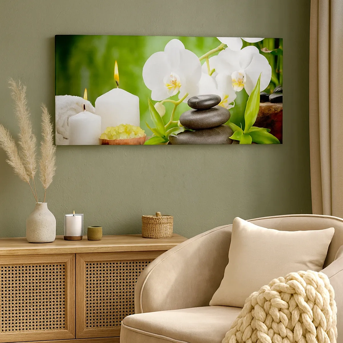 Schilderen op canvas - Geurige, bloemige, delicate aanraking - 30x30 cm