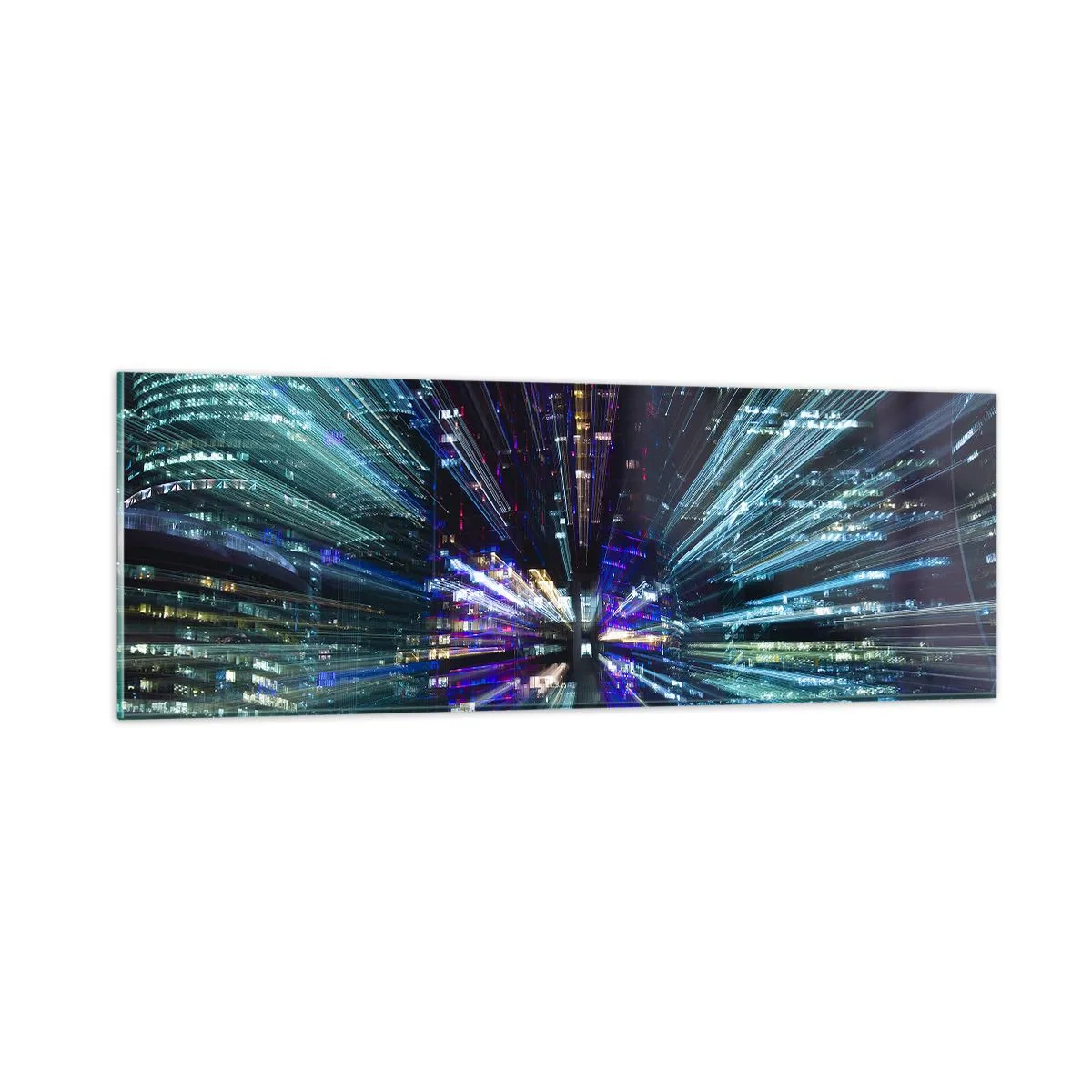 Schilderen op glas - Overgang naar hyperspace - 90x30 cm