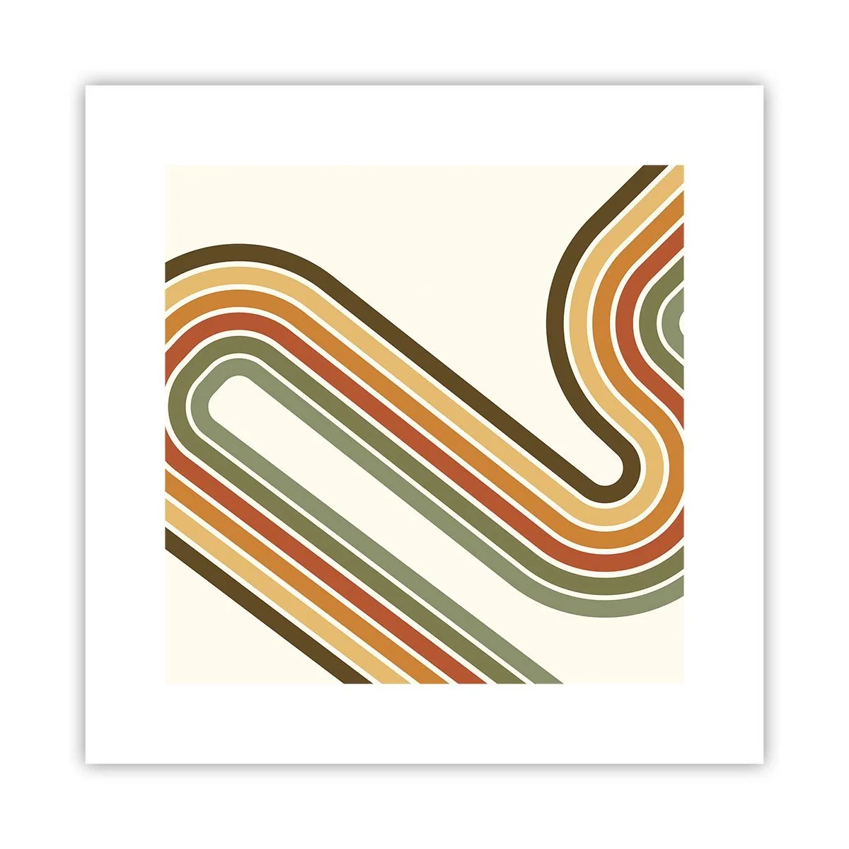 Poster - Zigzag naar het doel - 30x30 cm