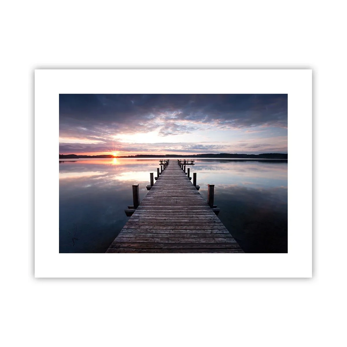 Poster - Een rustige grens tussen dag en nacht - 40x30 cm