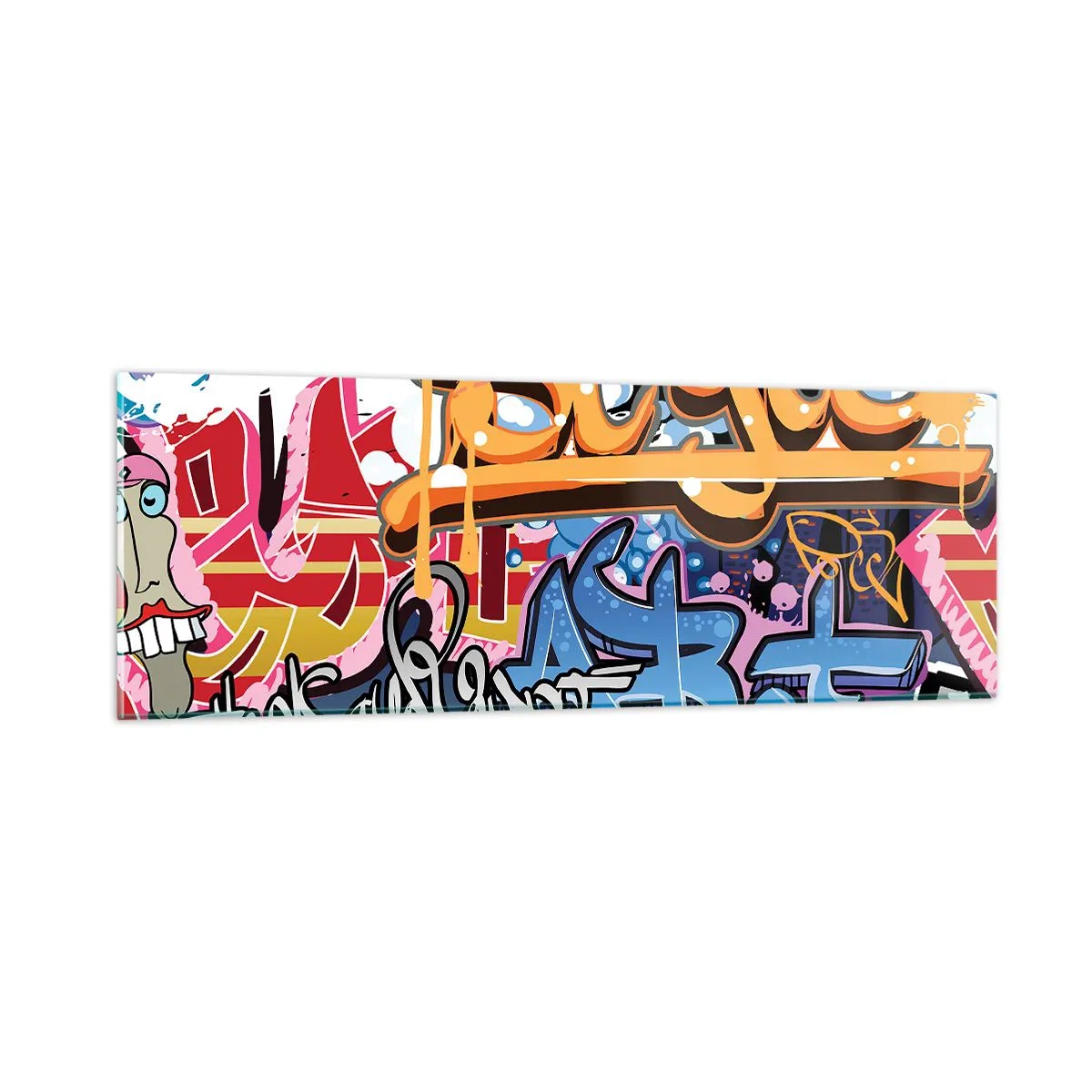 Schilderen op glas - Muurschilderingen, muurschilderingen, muurschilderingen ... - 90x30 cm