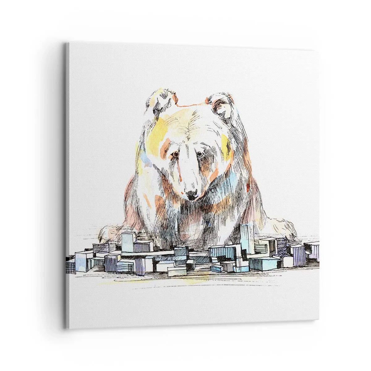 Schilderen op canvas - Hoe kun je zo leven? - 60x60 cm