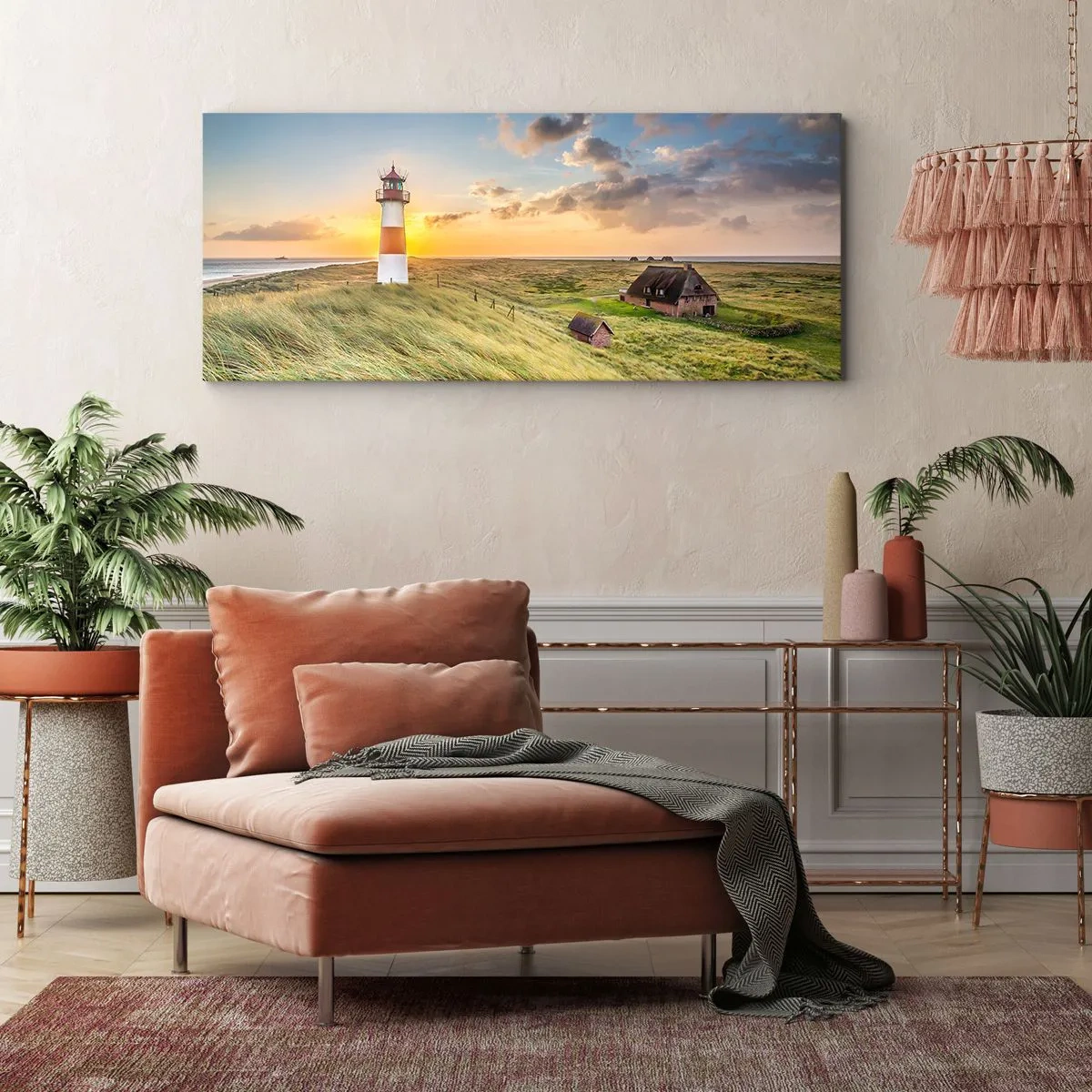 Schilderen op canvas - Tussen de golven - 140x50 cm
