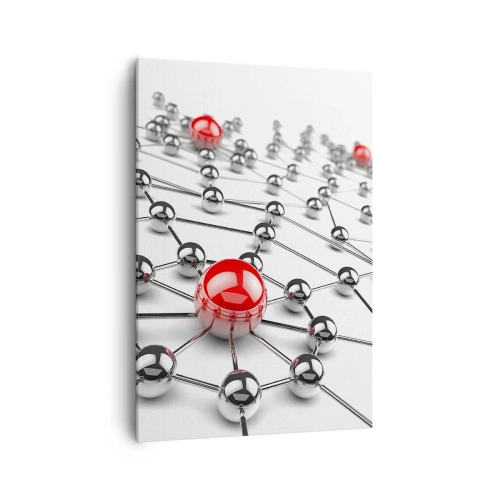 Schilderen op canvas - Zilverachtig web - 70x100 cm