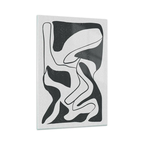 Schilderen op glas - Abstract doolhofplezier - 70x100 cm