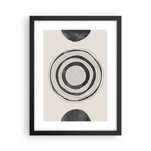 Poster in een zwarte lijst - Wat belangrijk is, is wat er tussenin zit - 30x40 cm