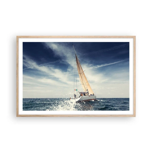 Een poster in een licht eiken lijst - Ze halen ons niet in! - 91x61 cm