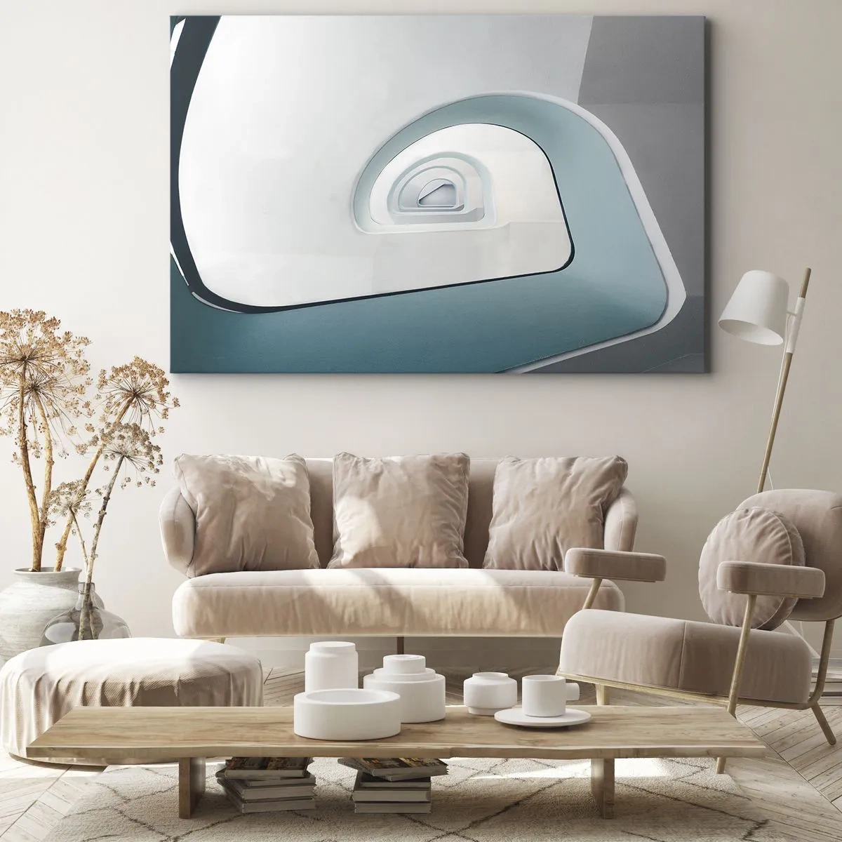 Schilderen op canvas - Naar de bodem van de blauwe - 100x70 cm