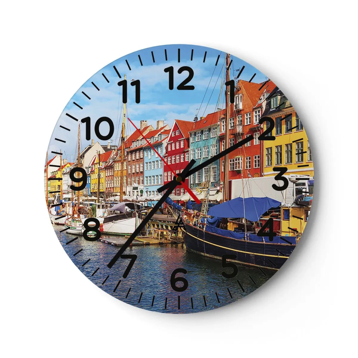 Wandklok - Klok - Vrolijke werf - 40x40 cm