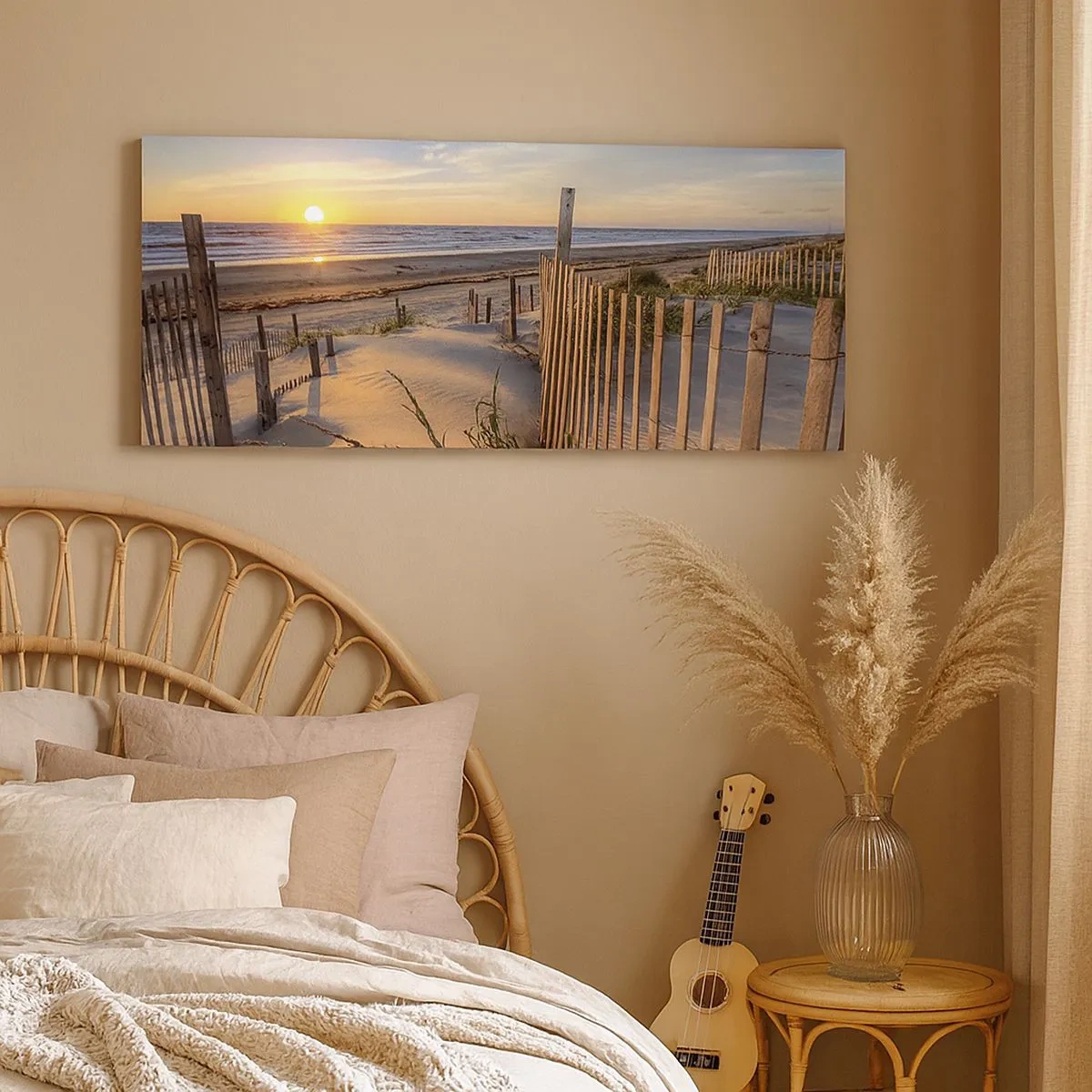 Schilderen op canvas - Glans en schaduw van de wind - 100x40 cm