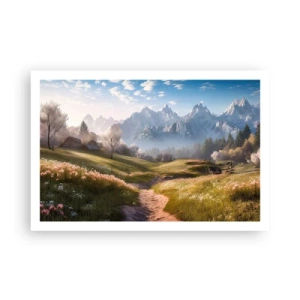 Poster - Idyllische vallei - 91x61 cm