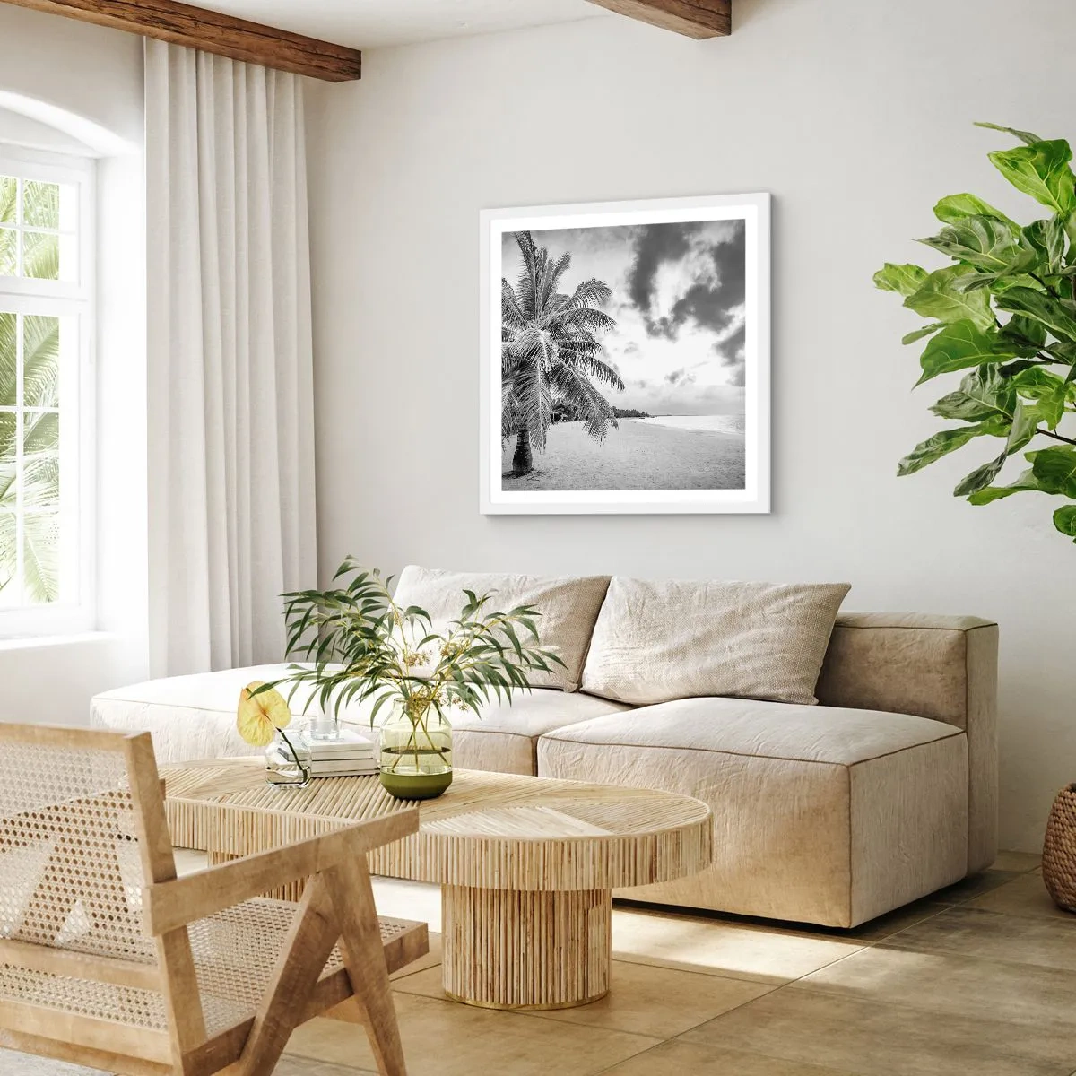 Poster in een witte lijst - Wanneer je verlangt naar eenzaamheid... - 40x40 cm