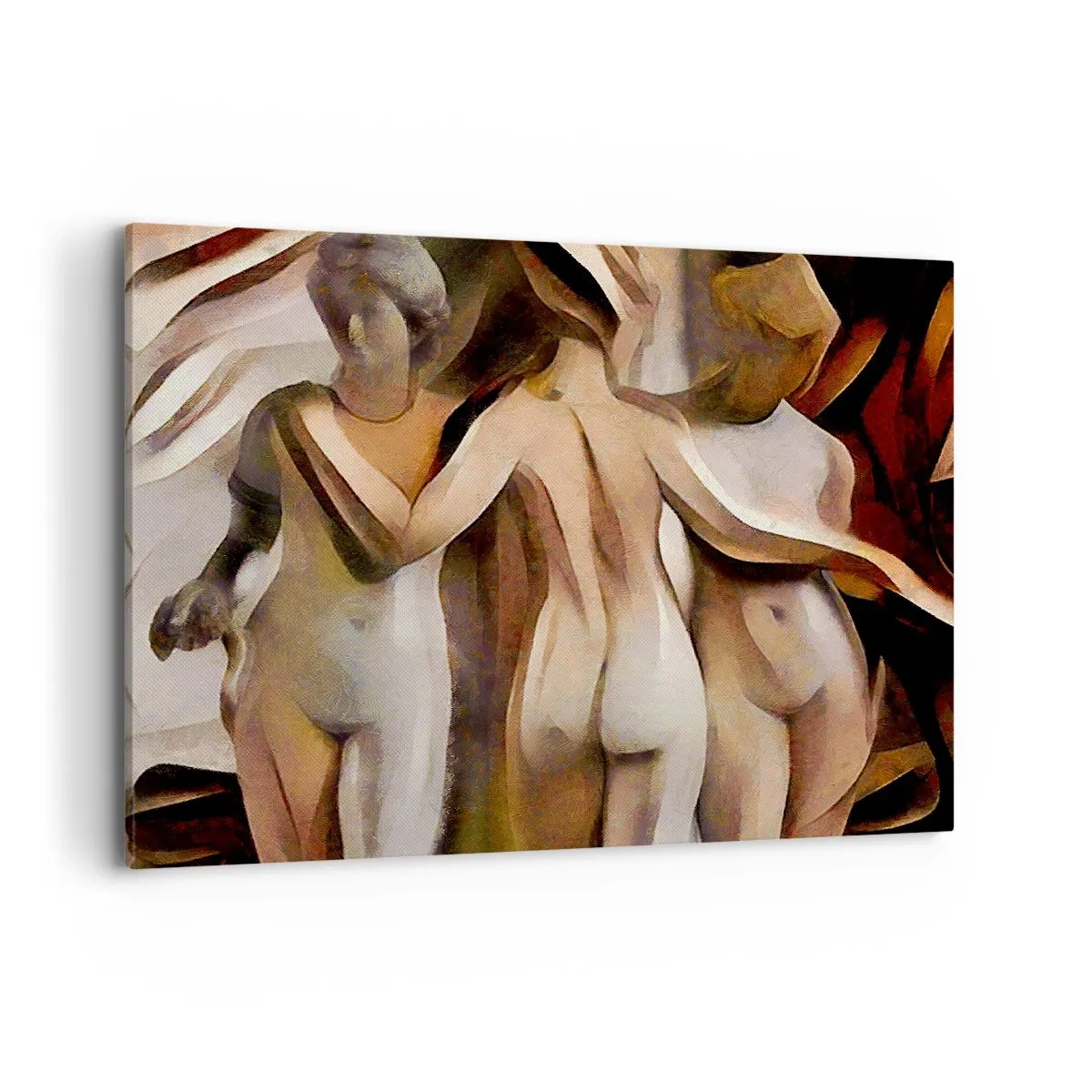 Schilderen op canvas - Drie Gratiën 2.0 - 100x70 cm