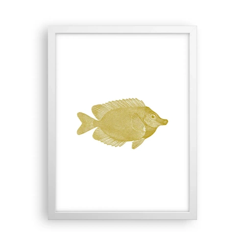 Poster in een witte lijst - Vis en dat is het - 30x40 cm