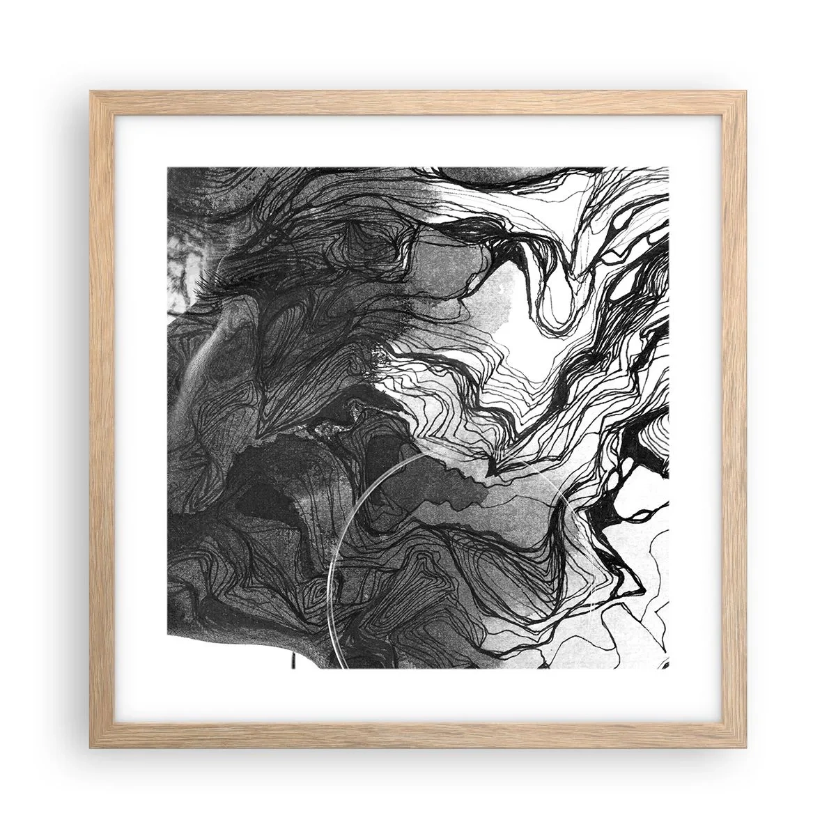 Een poster in een licht eiken lijst - Verstrikt in dromen - 40x40 cm