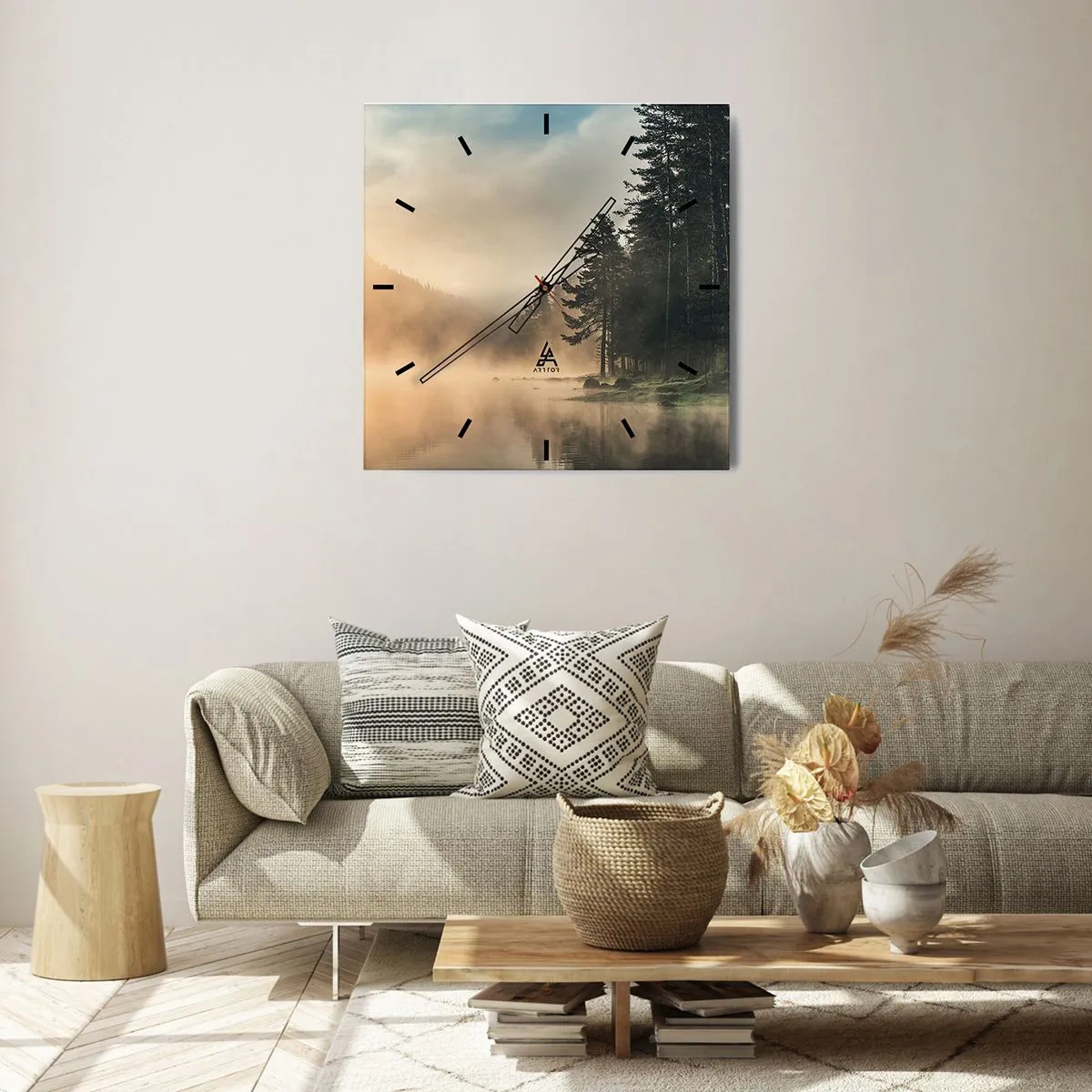 Wandklok - Klok - De geboorte van de dag - 30x30 cm