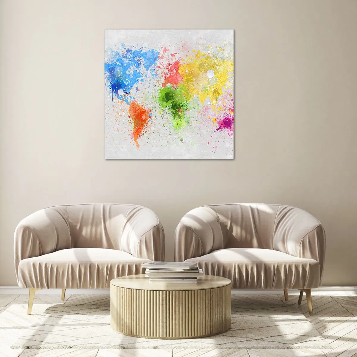 Schilderen op glas - Alle kleuren van de wereld - 30x30 cm