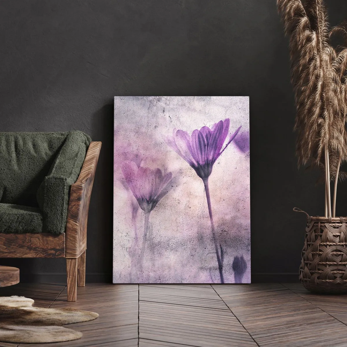 Schilderen op canvas - Een droom van bloemen - 45x80 cm